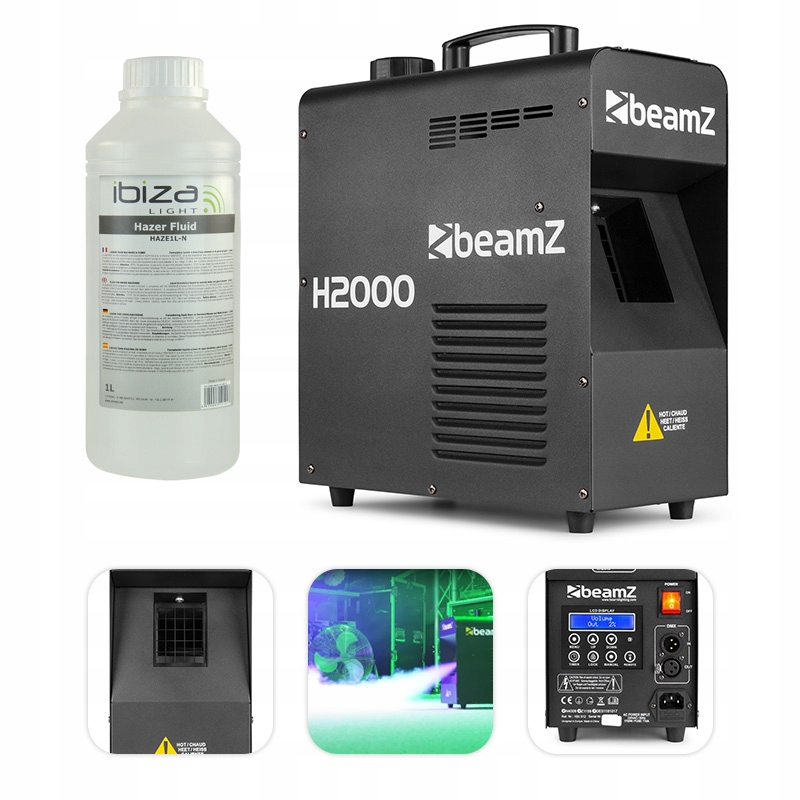 Wytwornica dymu HAZER 1700W DMX 1,7KW + płyn do dymu 1l