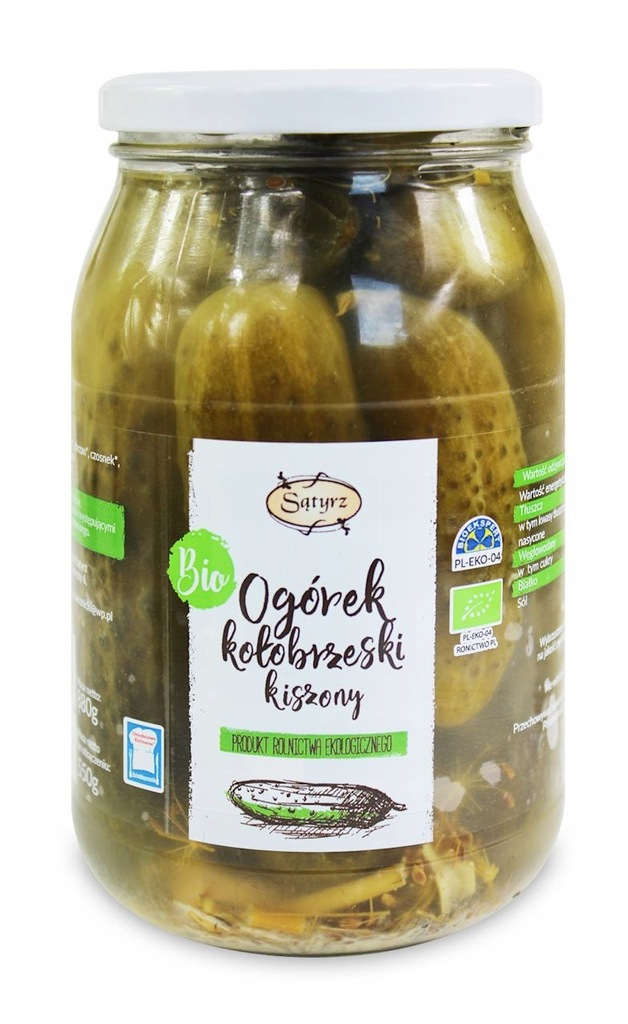 OGÓRKI SĄTYSKIE KISZONE BIO 880 g (550 g) - SĄTYRZ