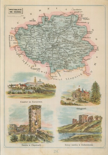 Mapy szczegółowe Królestwa Polskiego - Kielce