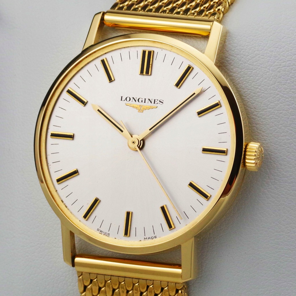 LONGINES zegarek męski VINTAGE lite ZŁOTO 18K / 750 cal. 6942 1973