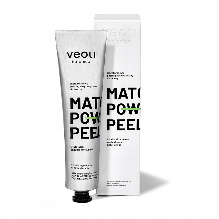 Veoli Botanica Matcha Power Peel multikwasowy peeling enzymatyczny do twarz