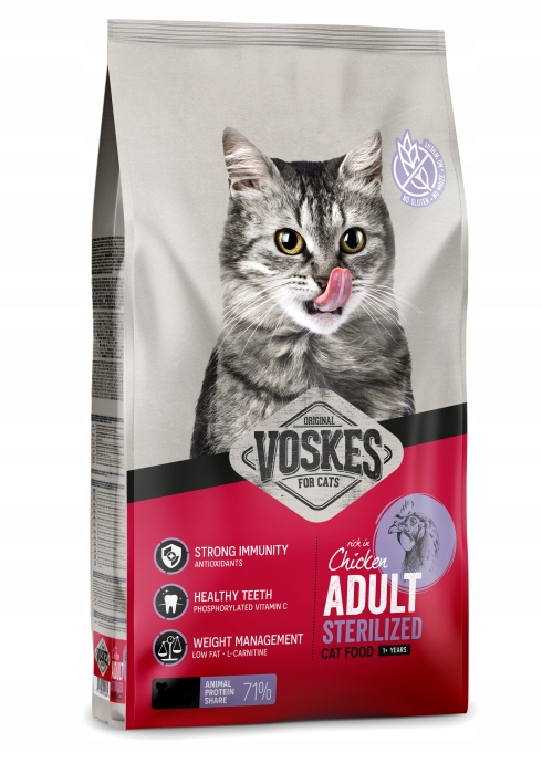 Voskes Adult Sterilized sucha karma dla kota po sterylizacji KURCZAK