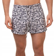 SPODENKI PHILIPP PLEIN Dollar print swim shorts -L