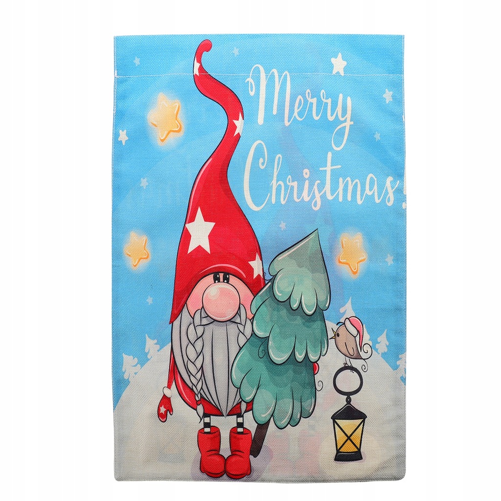 Christmas House Flag Garden Gnome Printing Flag