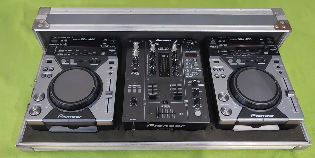 Zestaw Pioneer CDJ 400 + DJM 400 CASE 350/700/800