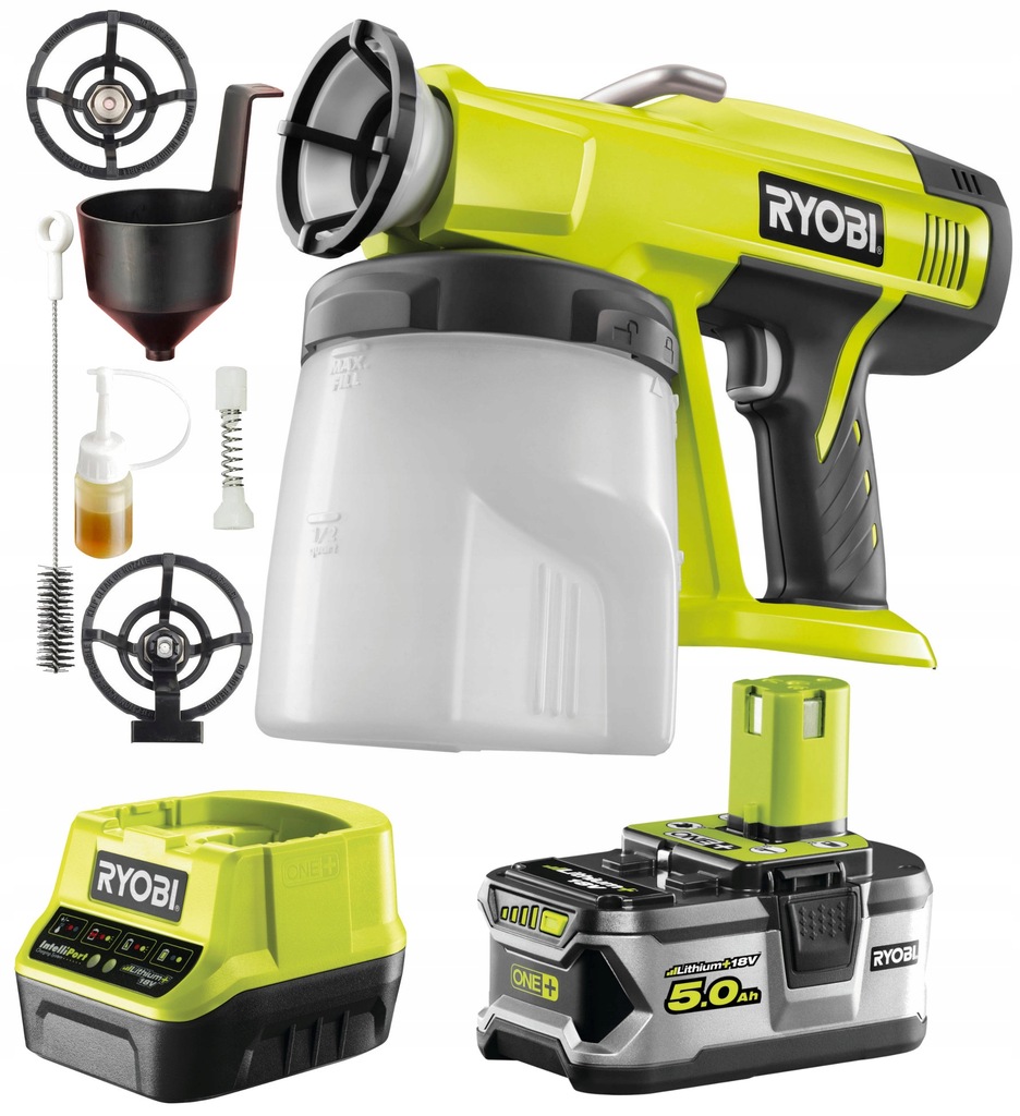 RYOBI P620 PISTOLET DO malowania ONE AKU 18V 5Ah 11356727657