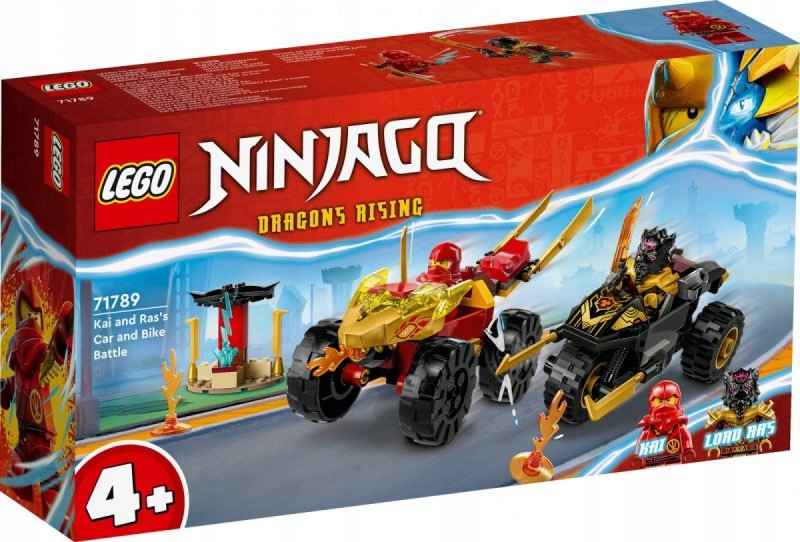 Klocki Ninjago 71789 Bitwa samochodowo-motocyklowa między Kaiem aRasem