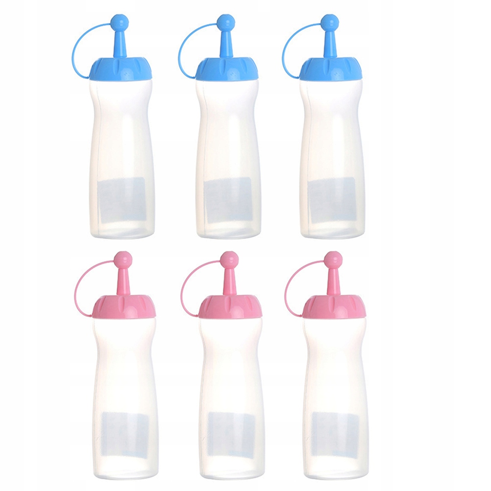 6PCS Plastic Squeeze Jam Bottles Squirt Tomato Sau