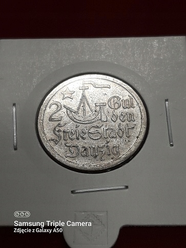 moneta 2 Gulden 1923r WMG