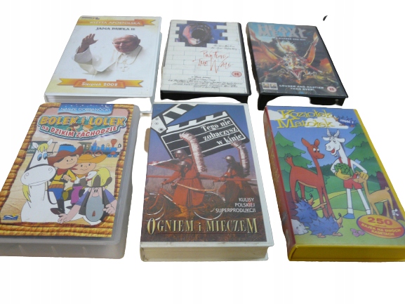 Zestaw 6 kaset VHS