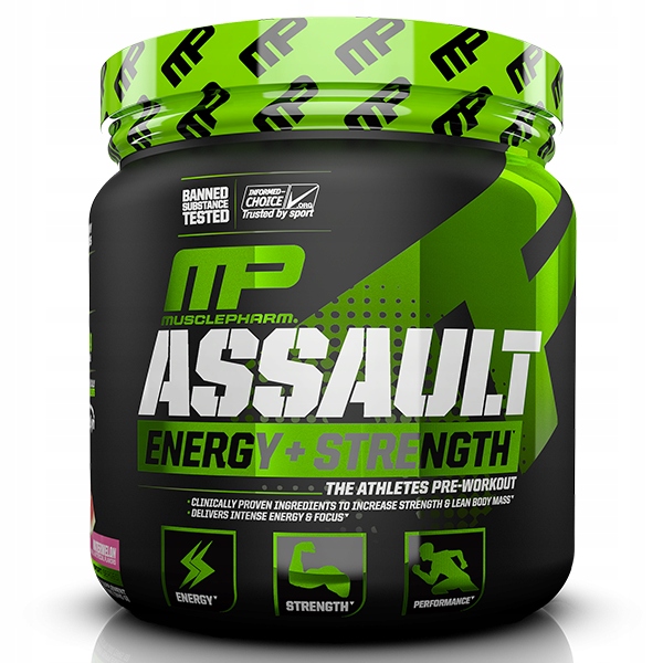 MUSCLEPHARM ASSAULT SPORT 345 g MEGA POMPA SIŁA