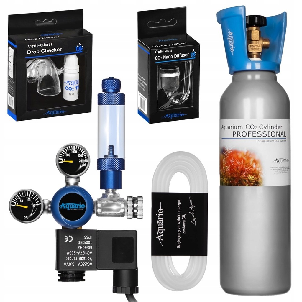 Aquario BLUE Professional - zestaw CO2 z butlą 5l