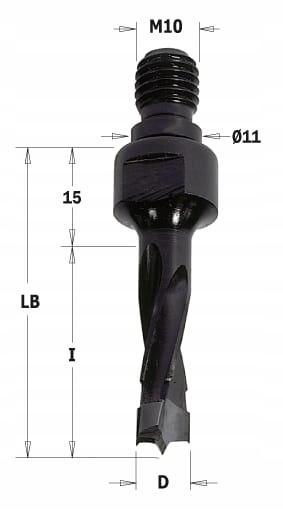 339.080.11 Wiertło HW NP gw-trzp D=8 I=40 LB=55 S=