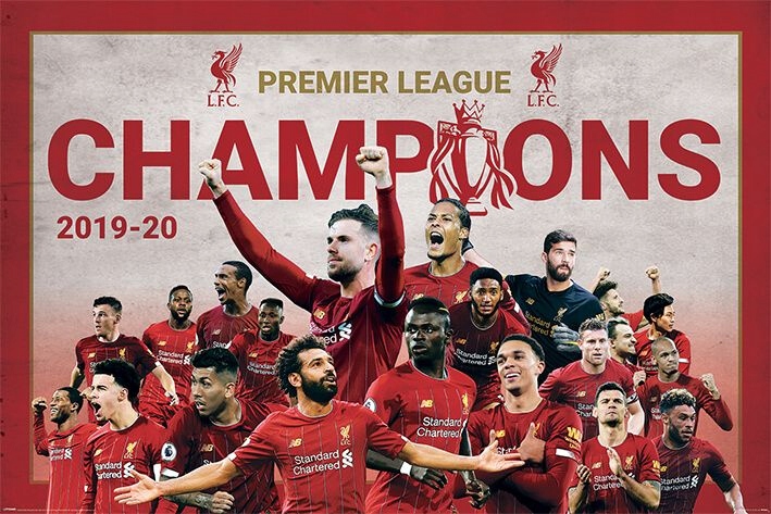 Купить Плакат команды чемпионов ФК Ливерпуль 61x91,5 см: отзывы, фото, характеристики в интерне-магазине Aredi.ru