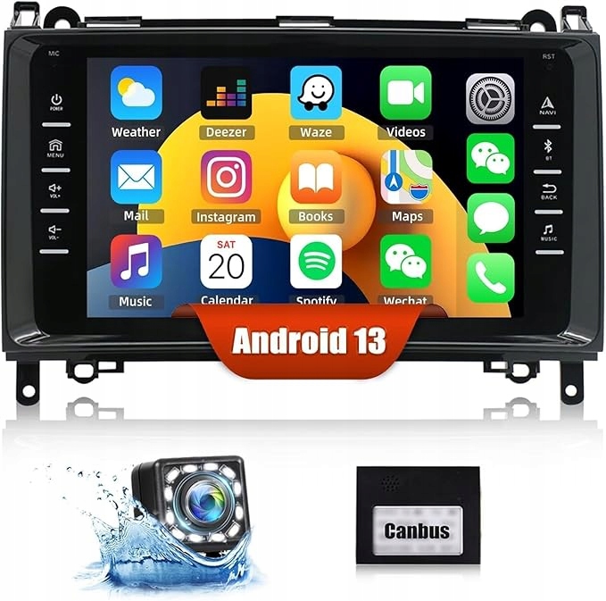 Radio Samochodowe Android 8” GPS Mercedes W169 W245 W639 W906 BT WiFi USB