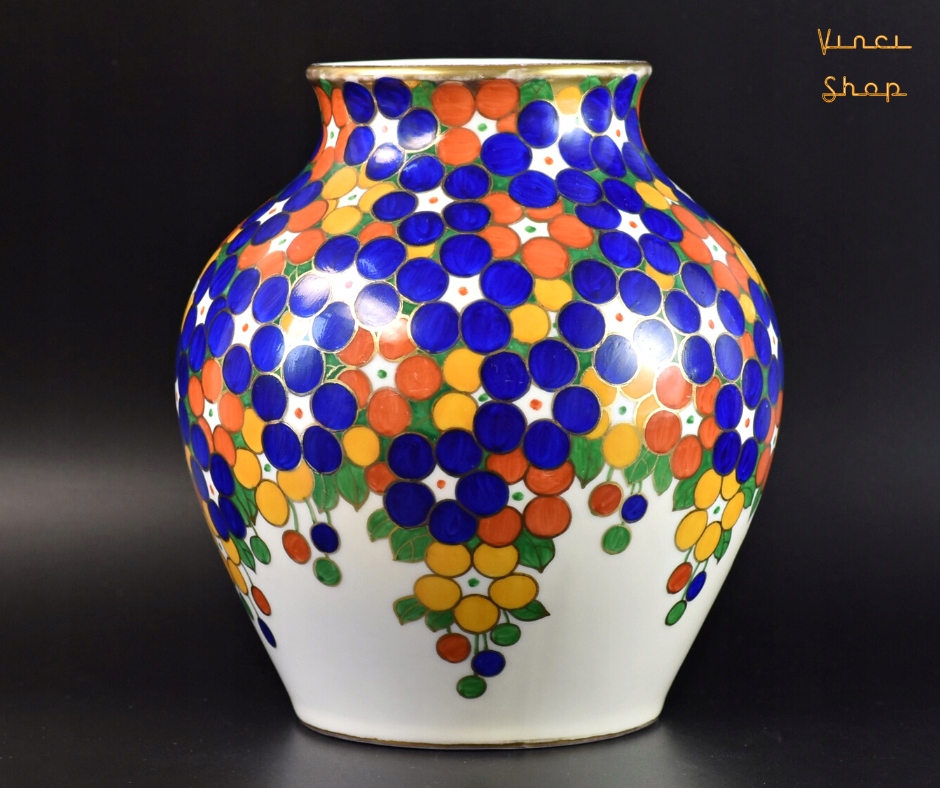 Secesyjny wazon kolorowe kwiaty Zeh Scherzer