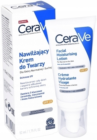 CeraVe krem do twarzy spf25 skóra normalna 52 ml