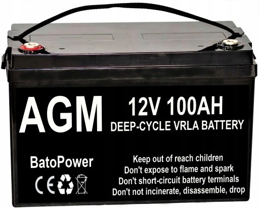 Akumulator AGM VRLA BATOPOWER 12V 100Ah DEEP CYCLE