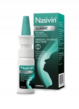 Nasivin Classic 0,5mg/ml aerozol do nosa 10ml