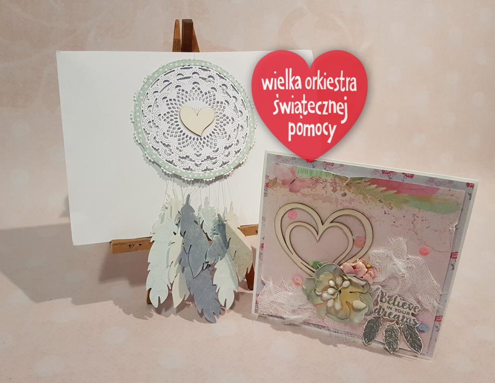 Scrapu-Scrap-Mini łapacz snów z kartką