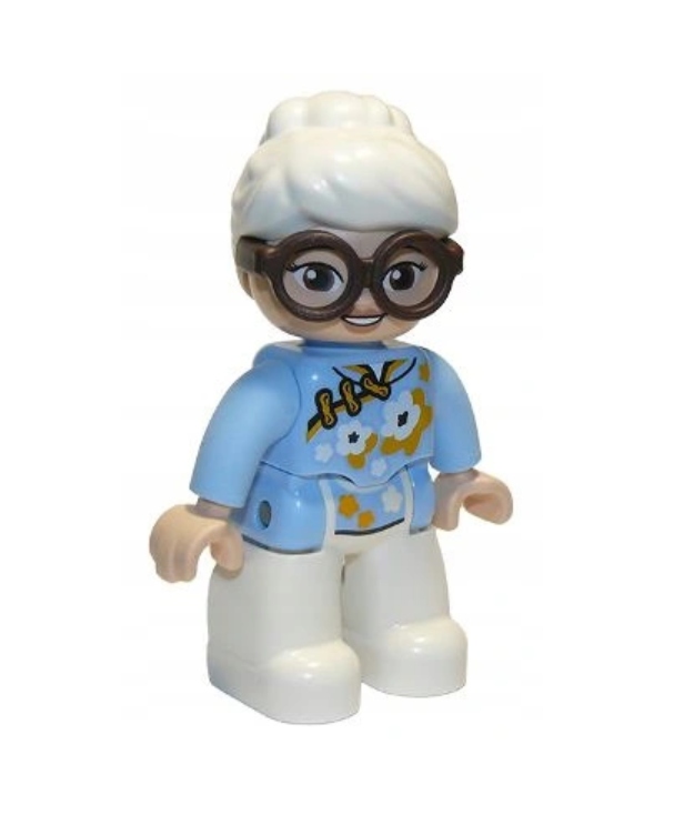 DS NOWE Lego Duplo figurka pani babcia w okularach