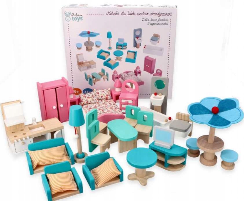 Купить Деревянная мебель для кукольного домика, БОЛЬШОЙ НАБОР: отзывы ...
