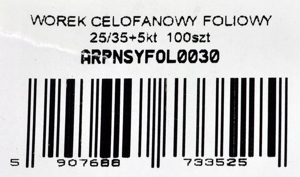 Nc System Worek Celofanowy Foliowy 25/35+5KT
