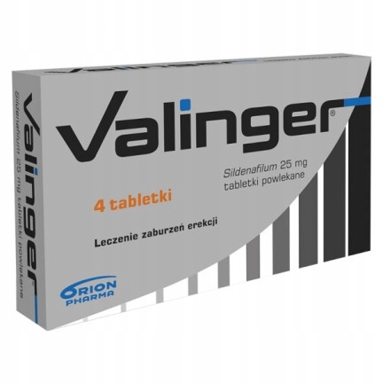 Valinger 25 mg, 4 tabletki powlekane potencja LEK