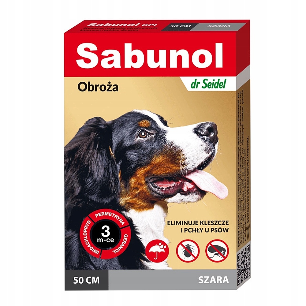 SABUNOL - obroża ozdobna biobójcza dla psa 50cm