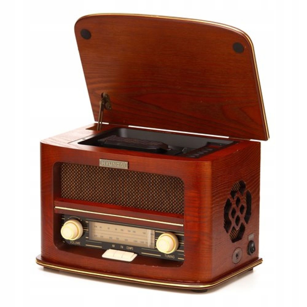 RADIO SIECIOWE FM AM RETRO ODTWARZACZ CD DREWNO - 13170265889 ...