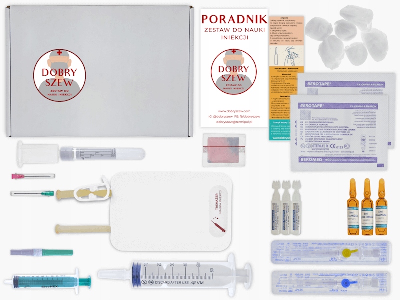 Zestaw do nauki iniekcji i podaży leków Dobry Szew