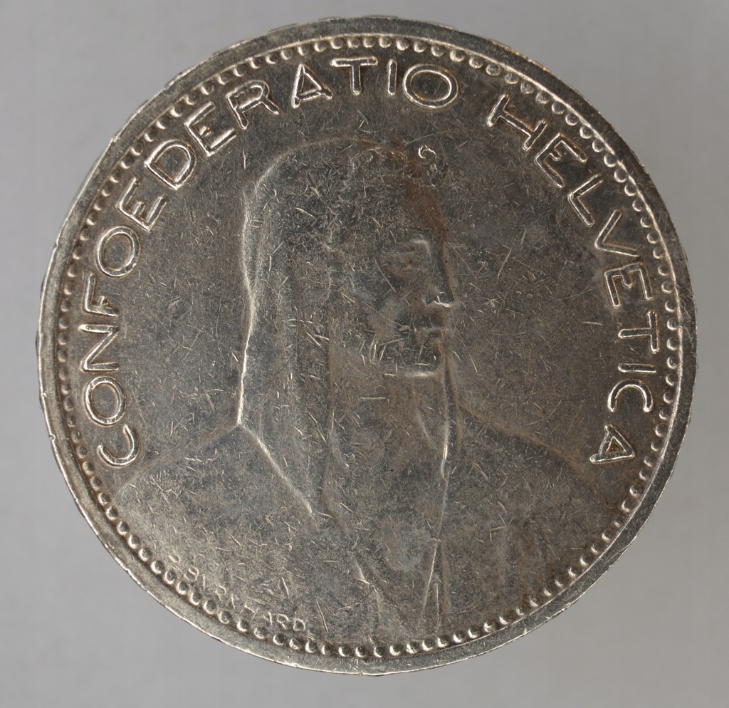 Szwajcaria 5 franków 1923 Ag