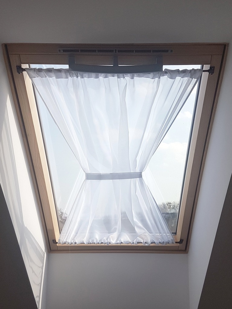 FIRANA GOTOWA FIRANY 100x100 biała na okna dachowe - 7273972621