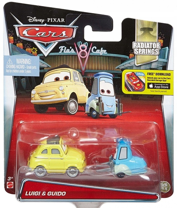 LUIGI & Widłak GUIDO - Auta Cars Mattel Disney