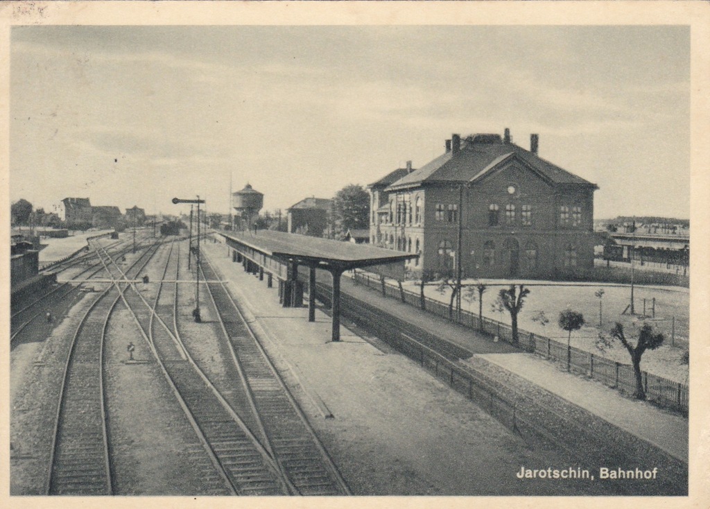 Jarocin - 1940 r. Dworzec Kolejowy