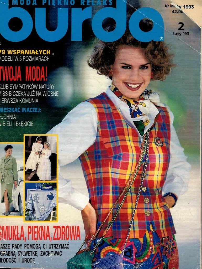 Burda moda piękno relaks nr 2/1993 z wykrojami