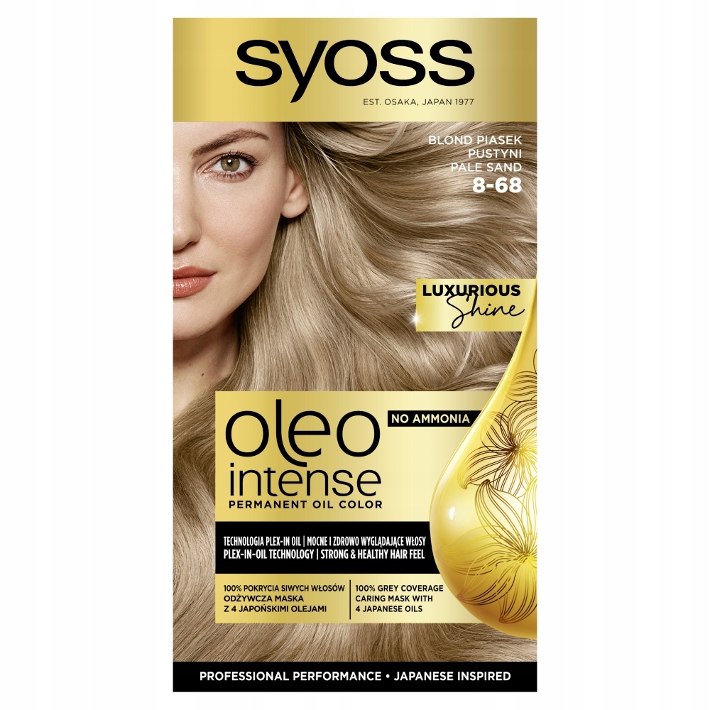 Syoss Oleo Intense farba do włosów trwale koloryzująca z olejkami 8-68 Blon