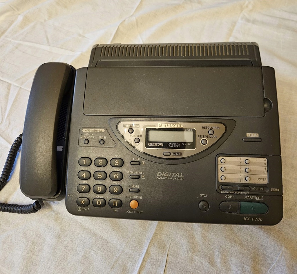Faks Telefon Sekretarka Panasonic czarny sprawny Fax KX-F 700 kultowy