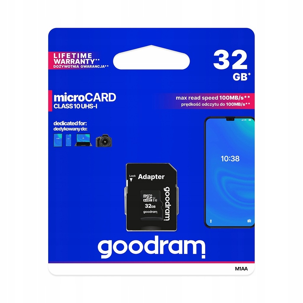 GOODRAM 32GB microSDHC 100MB/s Class 10 UHS-1