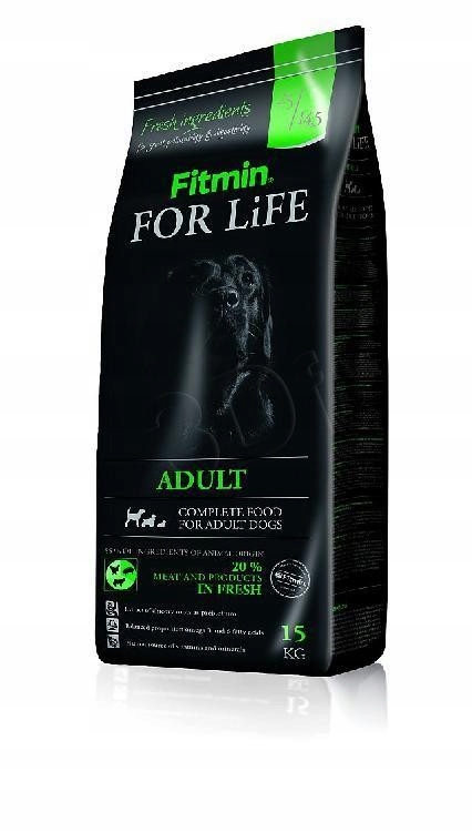 Fitmin For Life Adult 15kg all breeds +4 ROLO Woł.