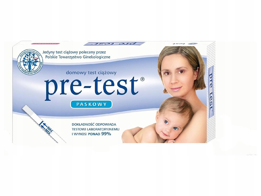 Pre-Test Test ciążowy paskowy 1+1 szt. gratis