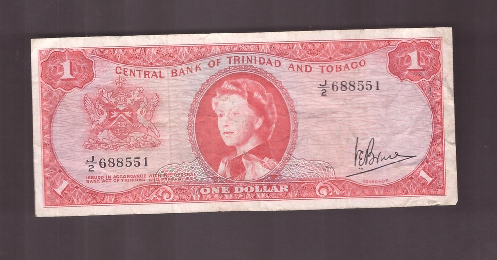 Trynidad i Tobago - banknot - 1 Dollar 1964 rok
