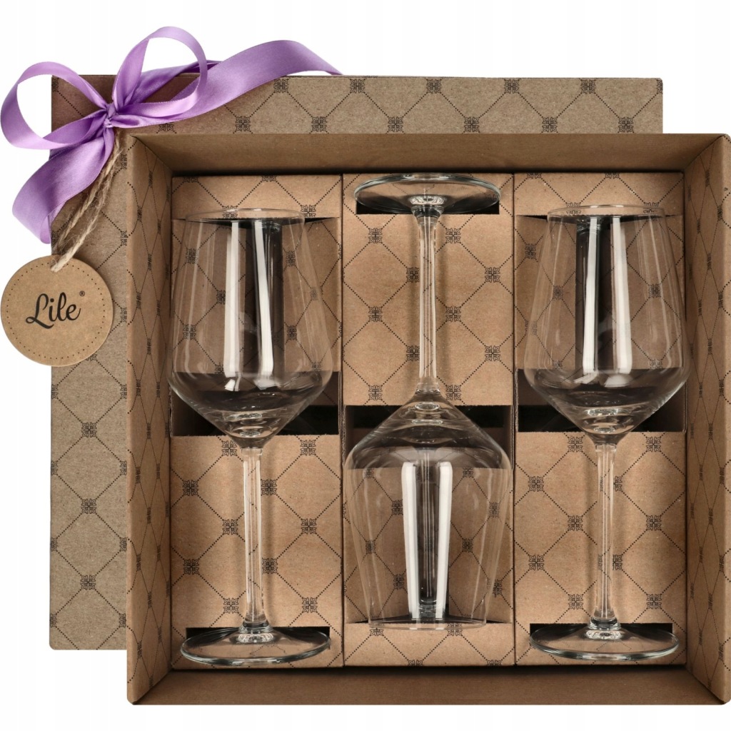 Kieliszki do wina białego duże 6 zestaw prezentowy prezent pod choinkę