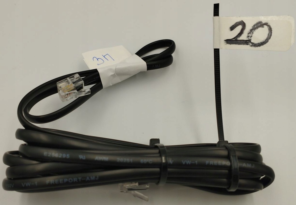 Używany kabel telefoniczny 5m x 5 sztuk