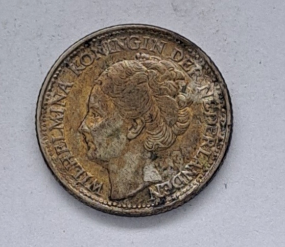 Curaçao 1/10 guldena, 1944r. BCM Srebro