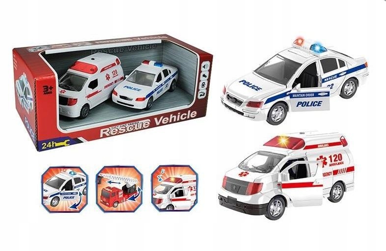 ZESTAW AUT MIEJSKICH - POLICJA I AMBULANS, ARTYK