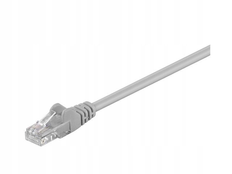 Kabel krosowy patchcord U/UTP kat.5e CCA szary 0,5m 68337