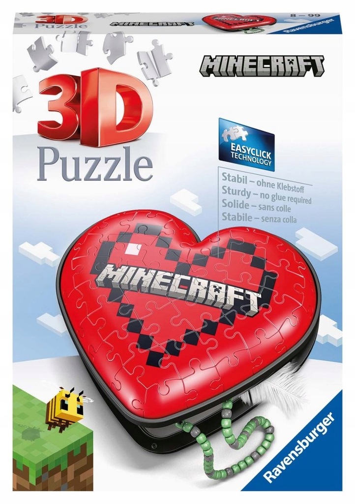 Ravensburger Puzzle 3D Serce Minecraft 54 elementy