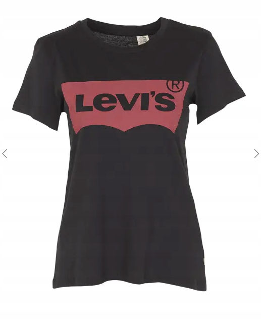 LEVI'S T-SHIRT DAMSKI CZARNY Z LOGO BASIC S 1BSE