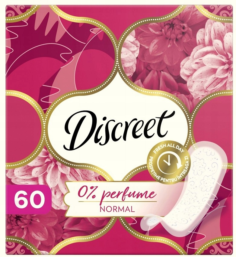 Wkładki Discreet 60szt. Normal 0% PERFUME!